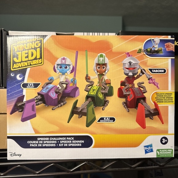 NEW Star Wars Young Jedi Adventures Speeder Challenge Pack Figures & Vehicles - Picture 1 of 4